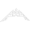 Ekena Millwork Pitch Amber Architectural Grade PVC Gable Pediment, 72"W x 24"H x 1"P (8/12) GPP072X024X100AMB - alternate 1